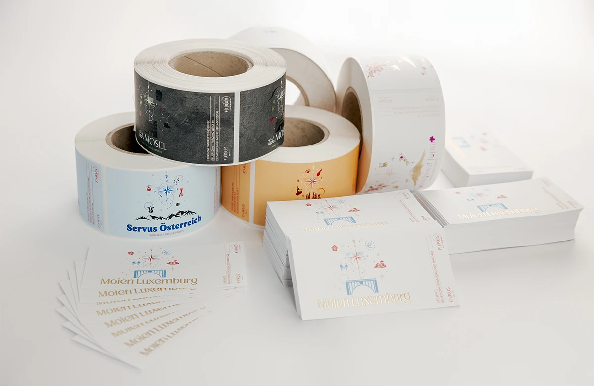 Nassleim- und Selbstklebe-Etiketten